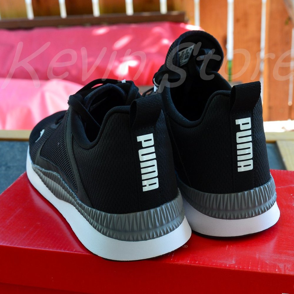 PUMA Mens Pacer Net Cage Trainers Sneakers Running Shoes Black - Picture 6 of 16